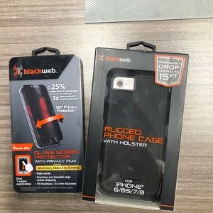 BlackWeb Phone Case + Screen Protector iPhone 6/6S